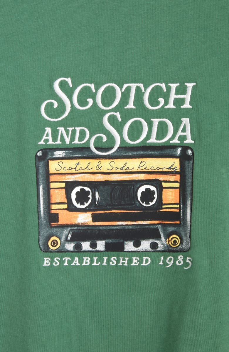 Scotch & Soda Logo Graphic T-Shirt, Alternate, color, Myrtle