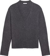 Helmut Lang Zephir Oversize Ribbed Wool Blend Cardigan