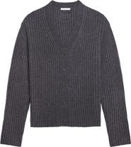 Helmut Lang Zephir Oversize Ribbed Wool Blend Cardigan