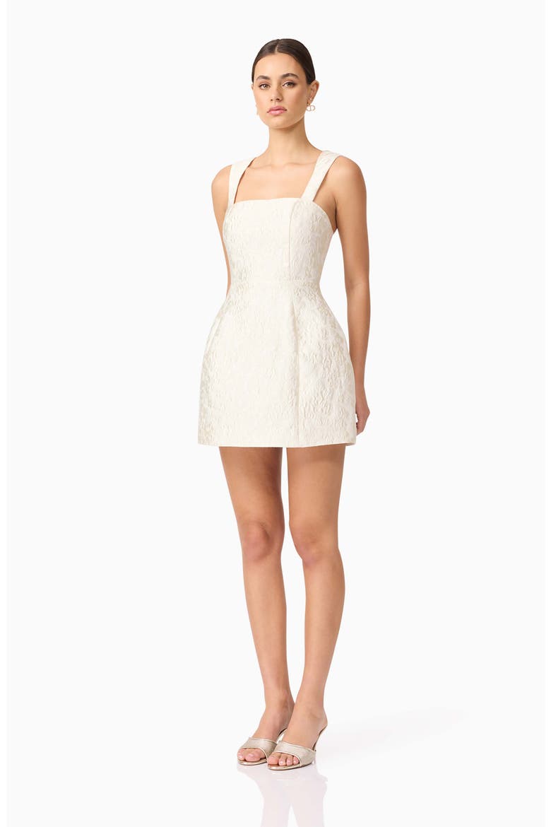 Galadirel Jacquard Sleeveless Minidress, Alternate, color, IVORY