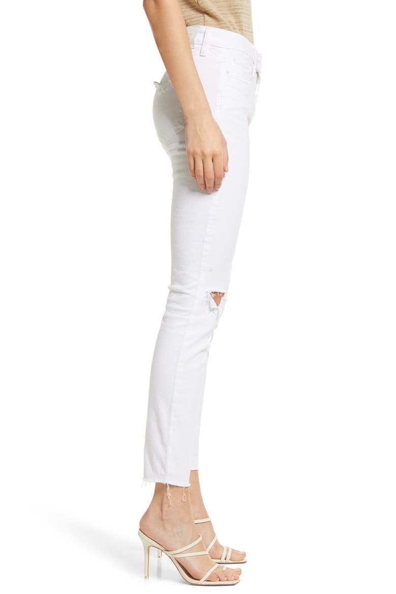 Women's Hoxton Ripped Raw Hem Skinny Jeans, Alternate, color, BLANCHETTE DESTRUCTED