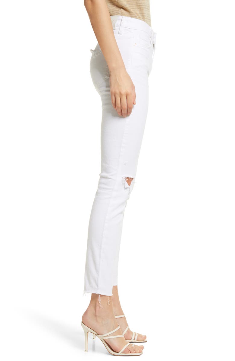 PAIGE Women's Hoxton Ripped Raw Hem Skinny Jeans, Alternate, color,