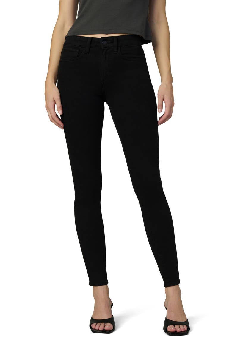 The Icon High Waist Skinny Jeans, Main, color, BLACK