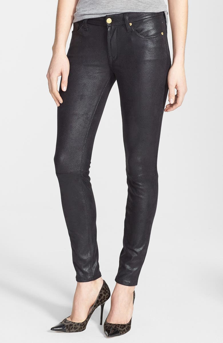 7 For All Mankind <sup>®</sup> 'The Skinny' High Rise Faux Leather Skinny Pants, Main, color, 