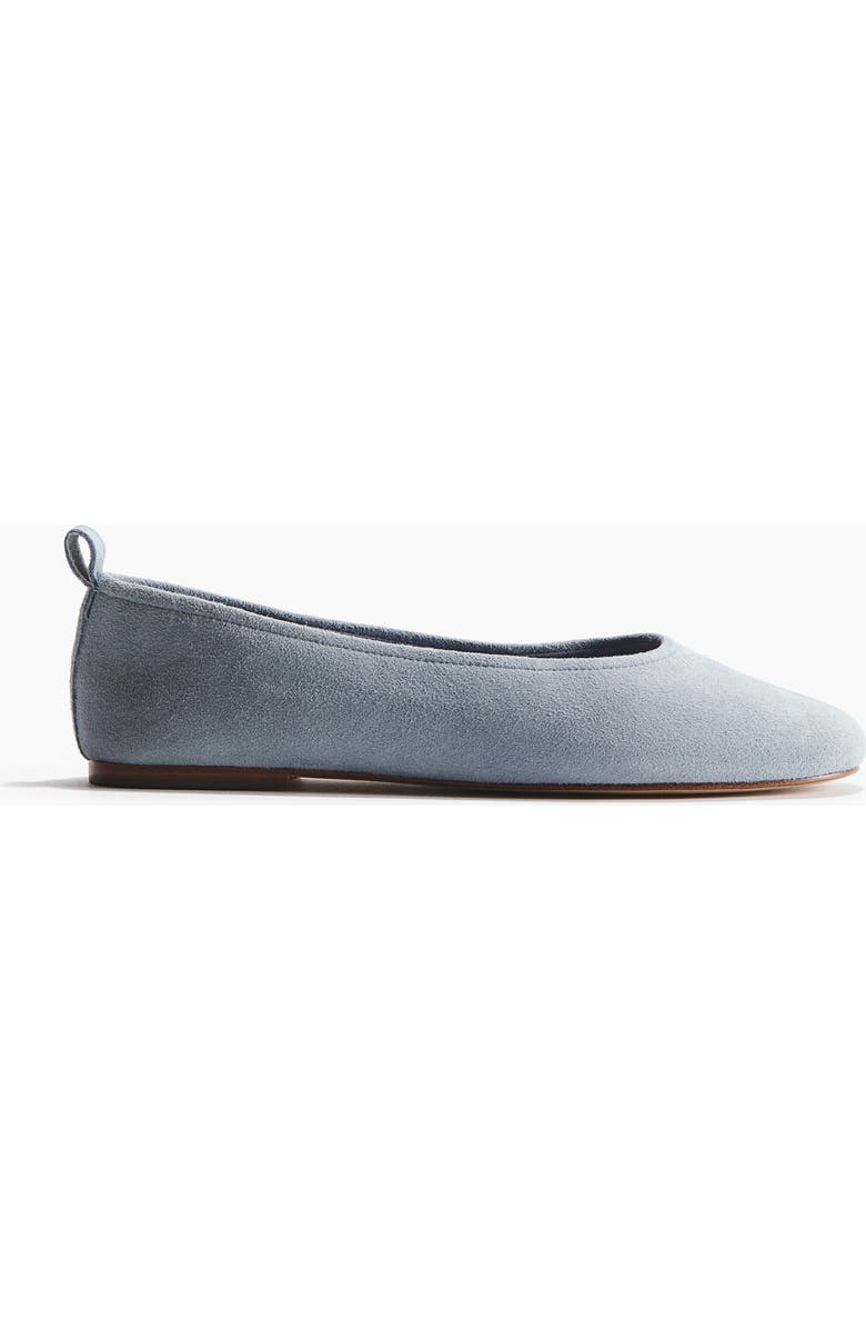 H&M Suede Ballet Flats, Alternate, color, Light Dusty Blue