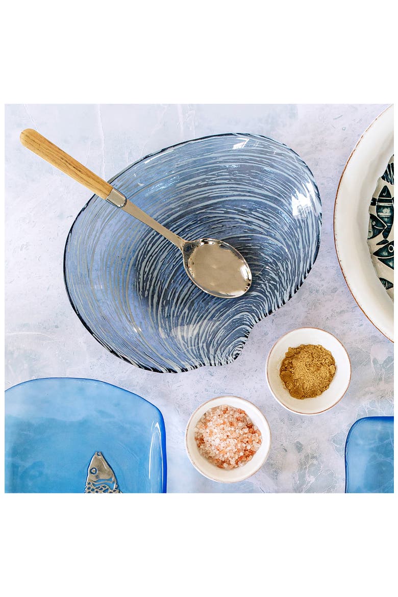 Isola Glass Shell Plate, Alternate, color, BLUE