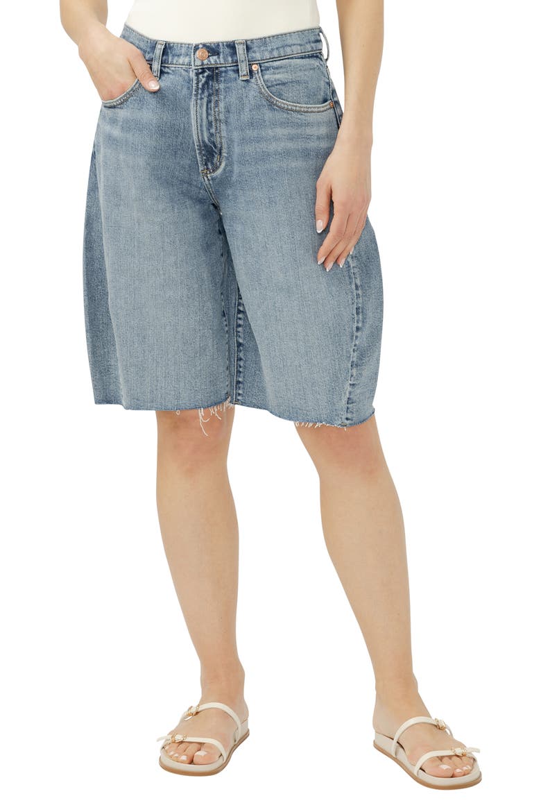 Curve Bermuda Denim Shorts, Main, color, MORRO