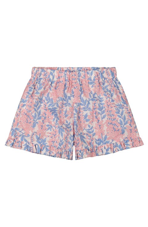Lee Lee Ruffle Hem Shorts Pink Azalea