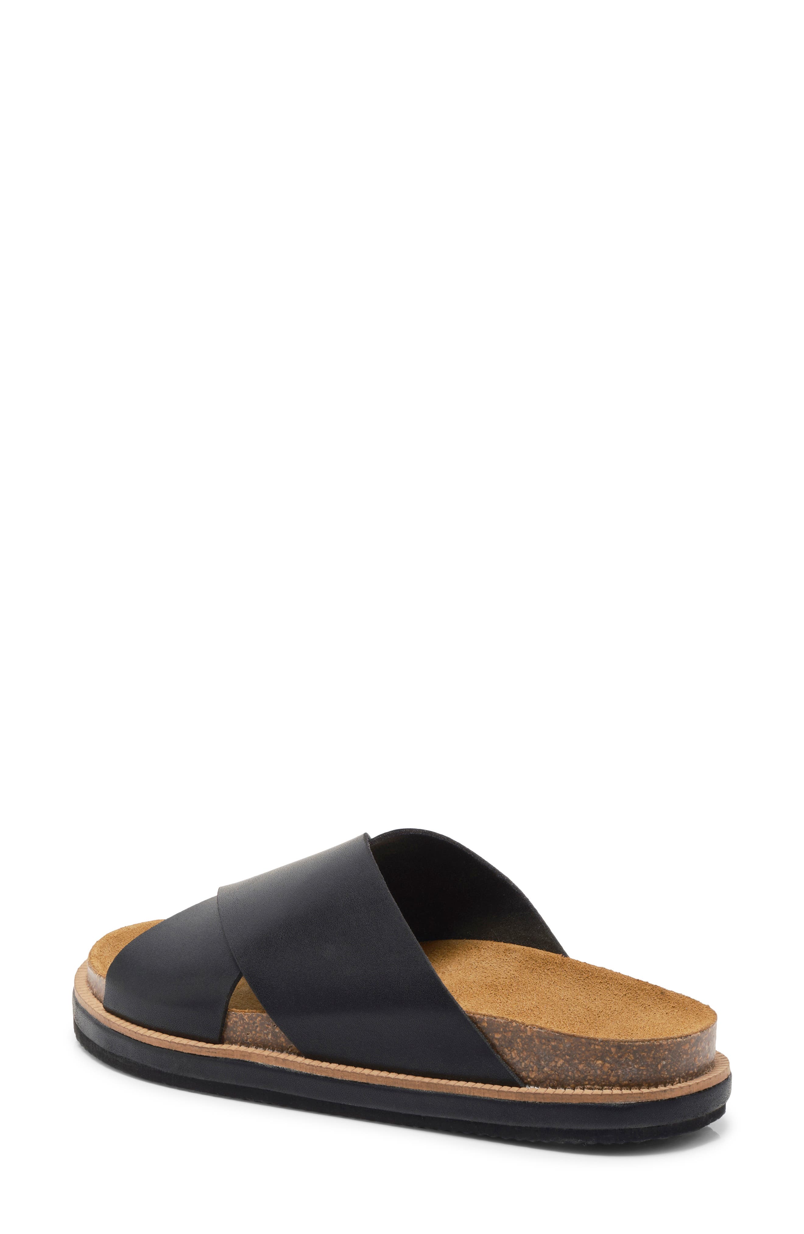 Free People Sidelines Slide Sandal, Alternate, color, Black