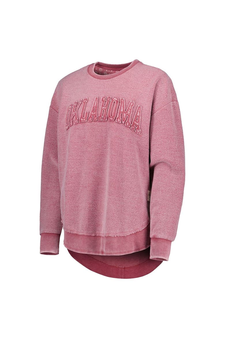 Women's Pressbox Crimson Oklahoma Sooners Ponchoville Pullover Sweatshirt, Alternate, color, Crimson