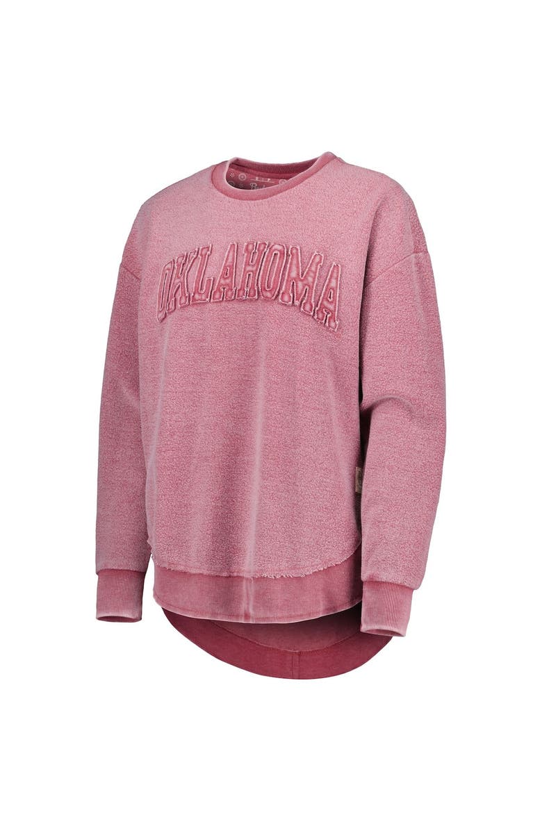PRESSBOX Women's Pressbox Crimson Oklahoma Sooners Ponchoville Pullover Sweatshirt, Alternate, color, Crimson
