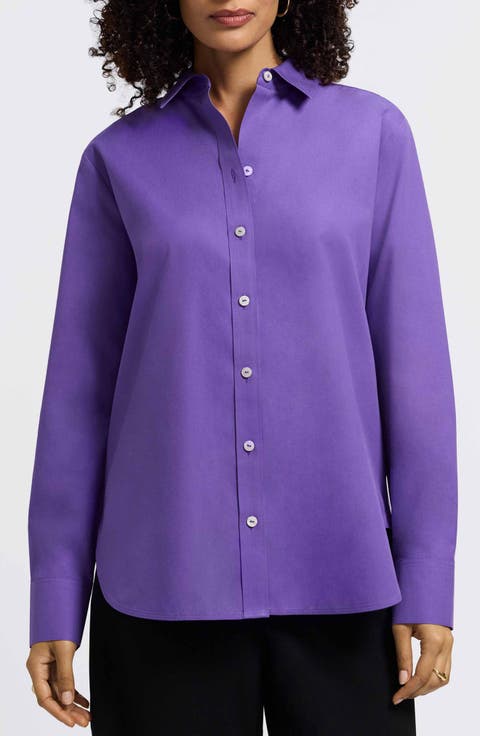 Meghan Solid Cotton Button-Up Shirt