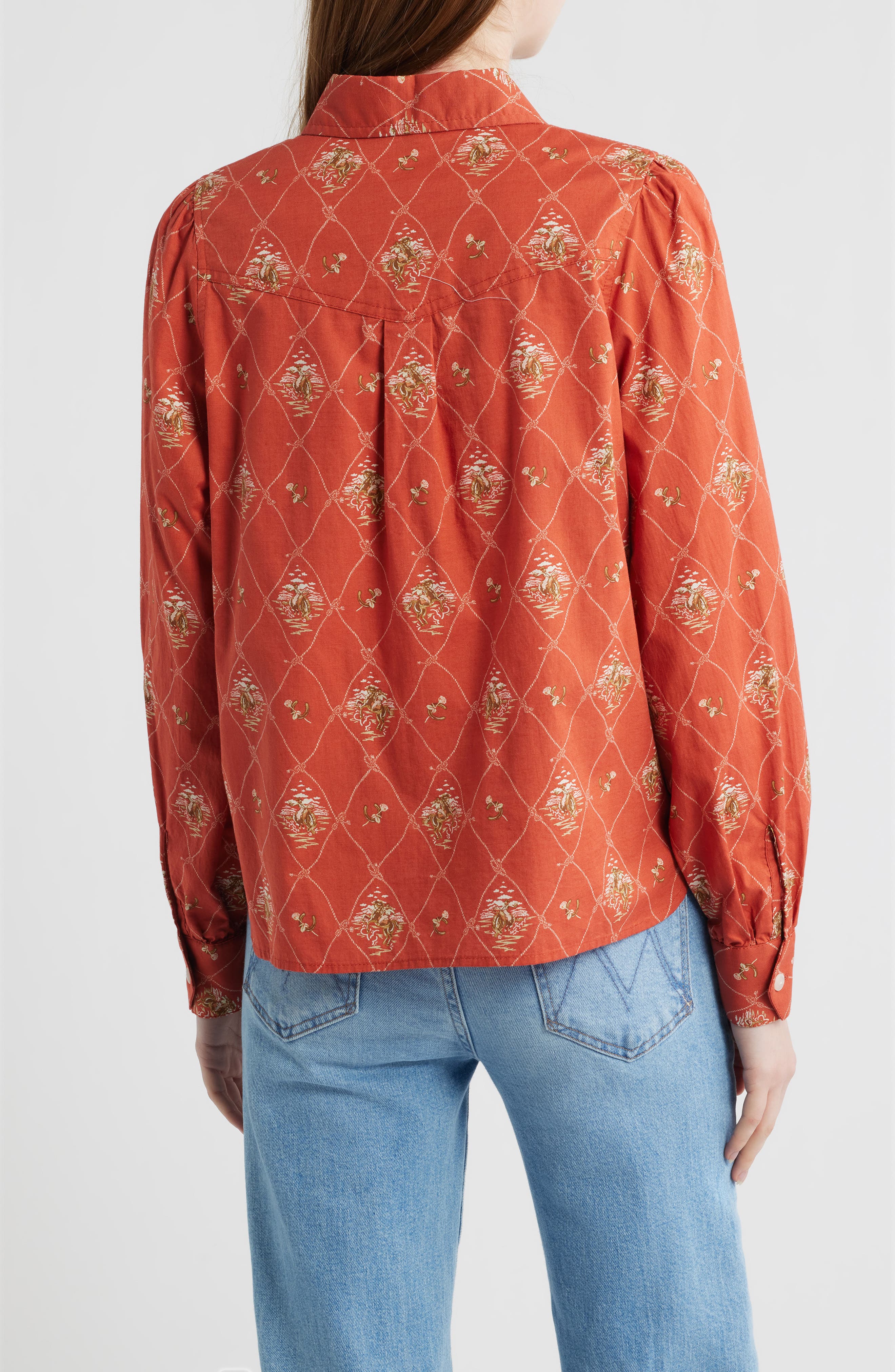 Winona Puff Sleeve Western Shirt - image 2