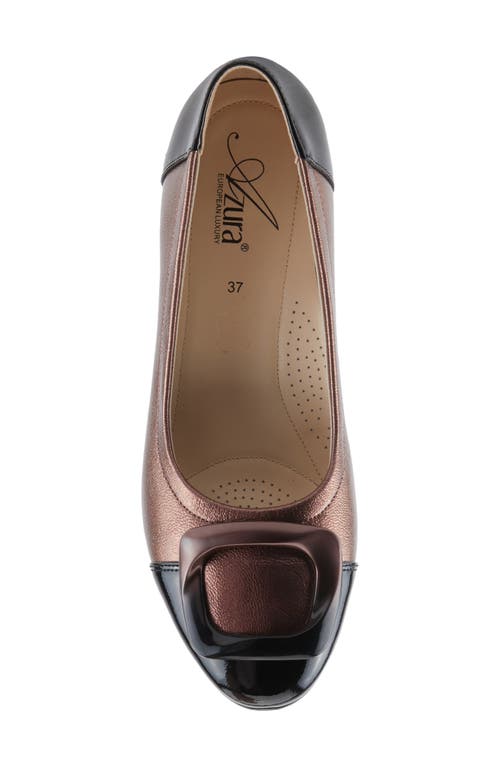 Azura By Spring Step Babysteps Two-tone Cap Toe Pump In Brown