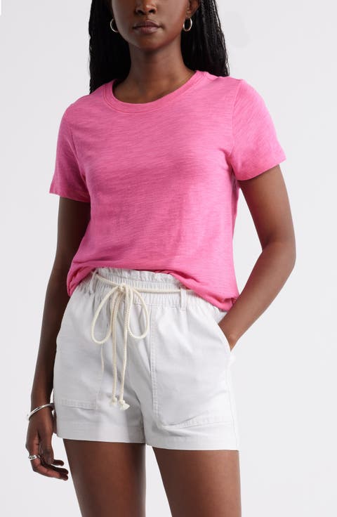 Cotton Blend Crewneck T-Shirt