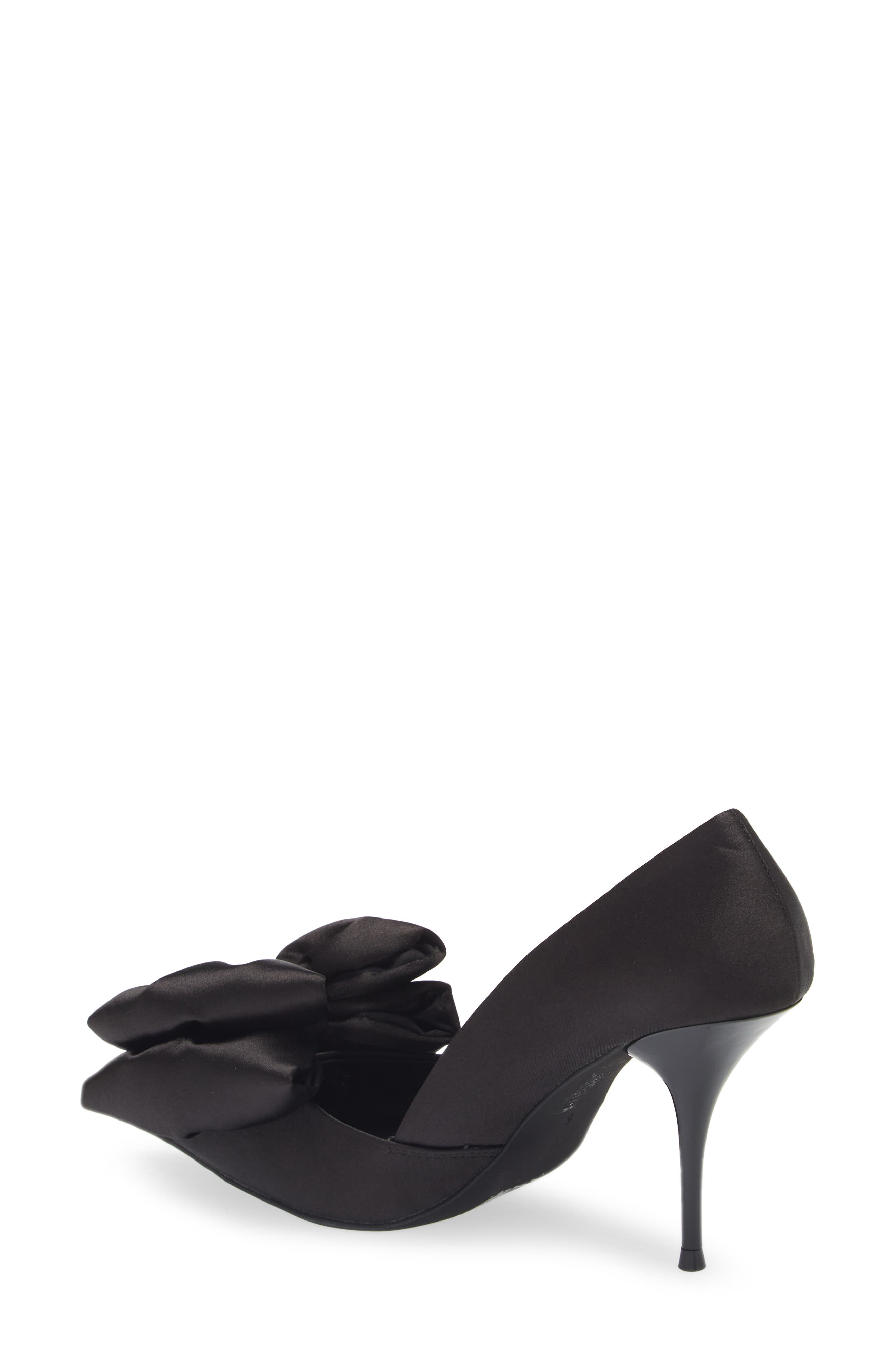 Jeffrey Campbell Convince-B Satin Bow Pointed Toe Pump, Alternate, color, 