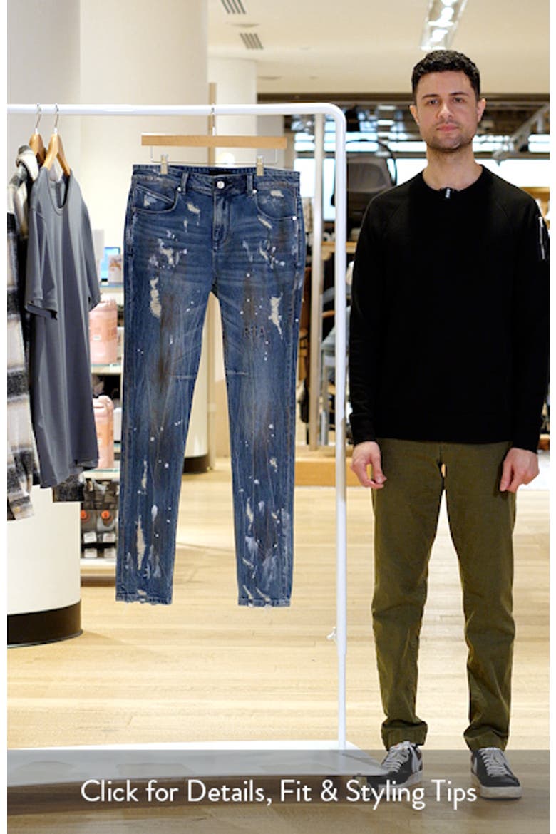 Clayton Ripped Stretch Denim Skinny Jeans video