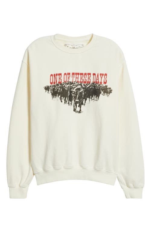 One Of These Days Stampede Graphic Sweatshirt In Bone