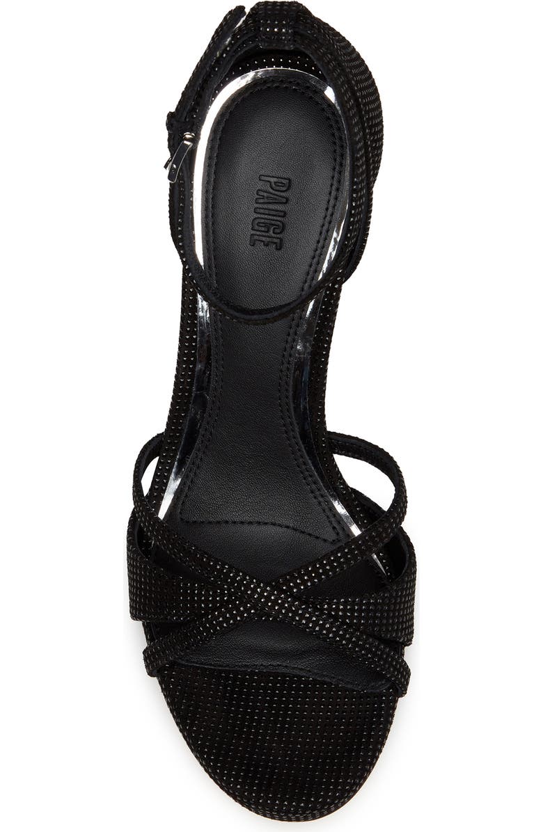 PAIGE Violet Ankle Strap Platform Sandal, Alternate, color, Black