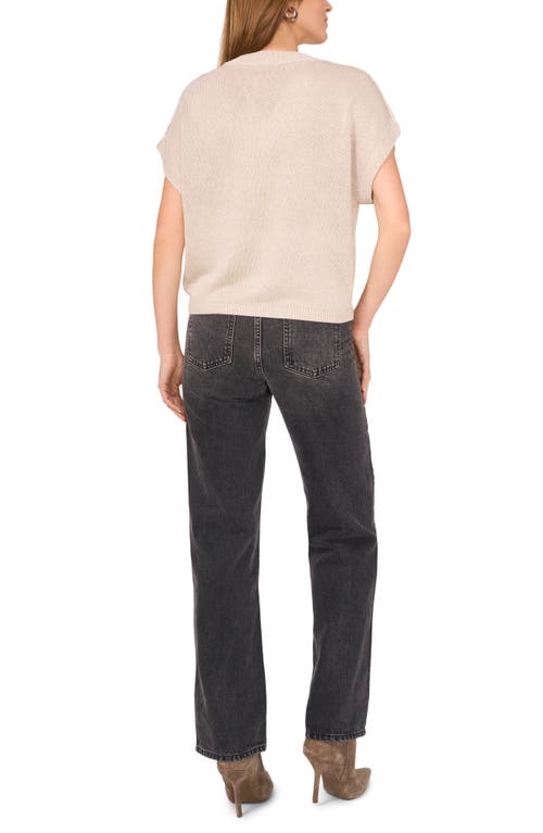 VINCE CAMUTO VINCE CAMUTO METALLIC V-NECK SWEATER