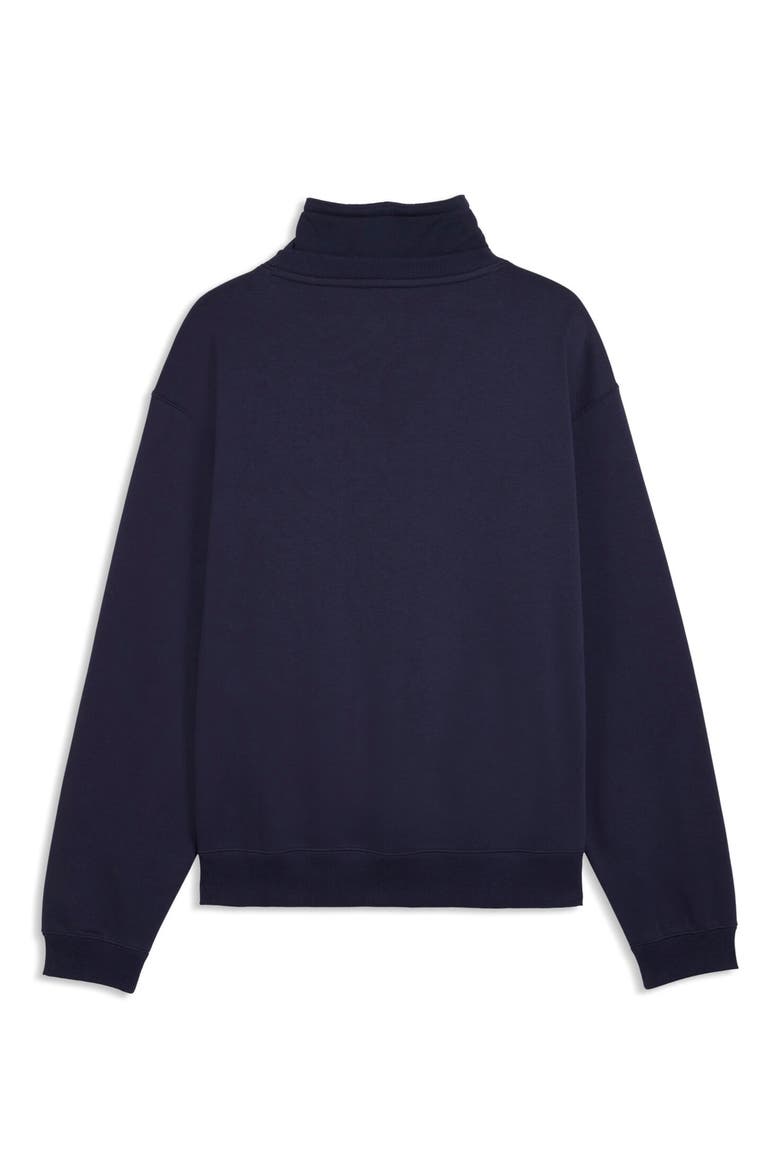 Select Essentials French Terry Polo Sweatshirt, Alternate, color, PUMA NAVY