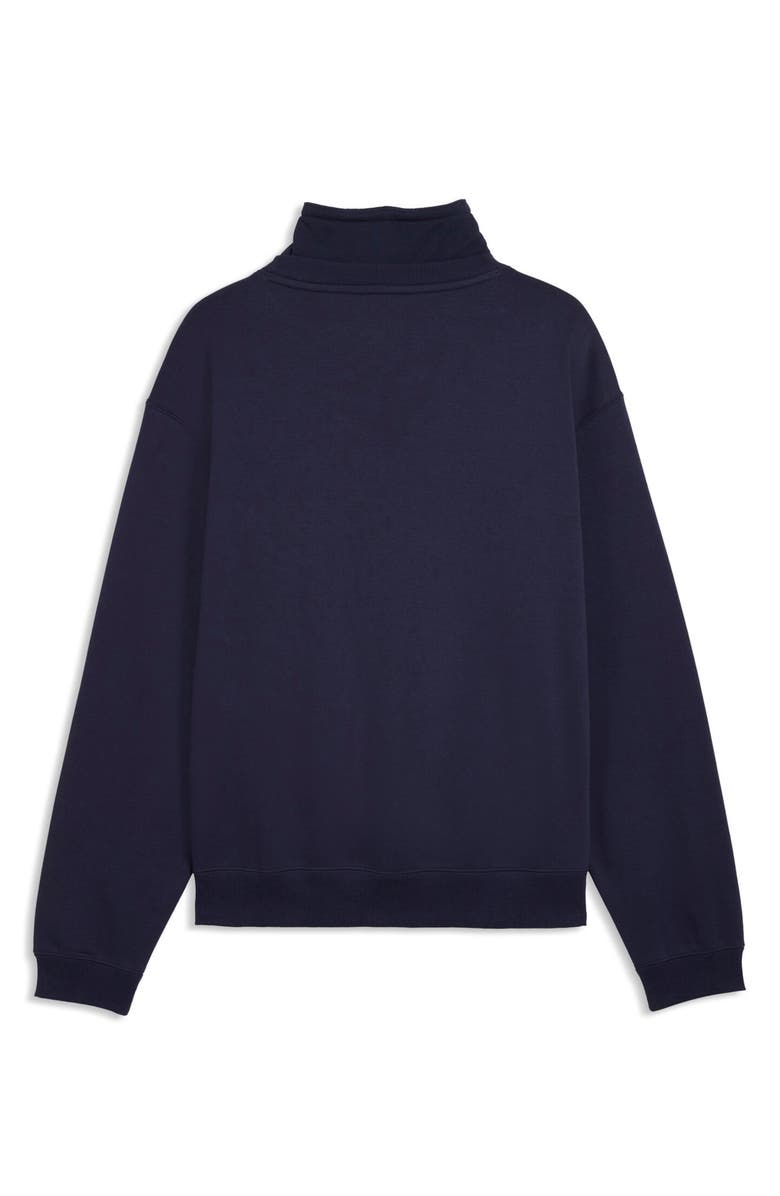 PUMA Select Essentials French Terry Polo Sweatshirt, Alternate, color, Puma Navy