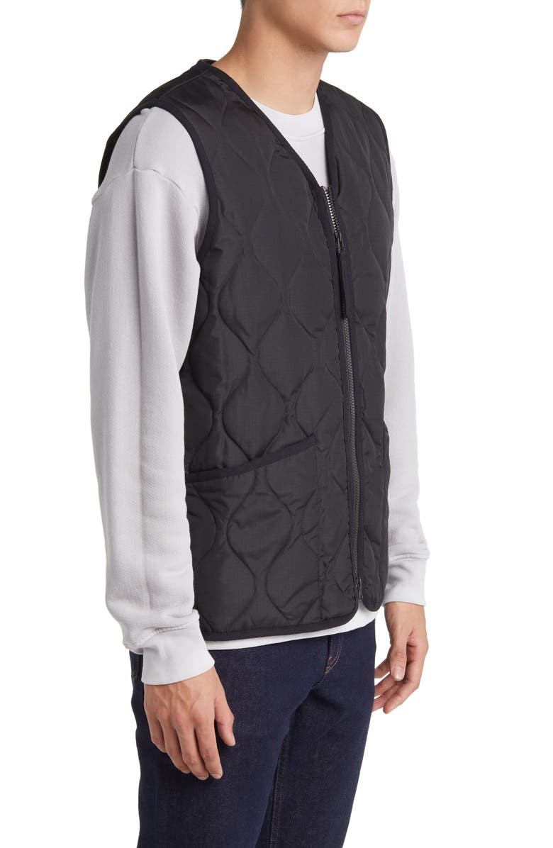 TAION Military Onion Quilt Water Repellent 800 Fill Power Down Vest, Alternate, color, Black