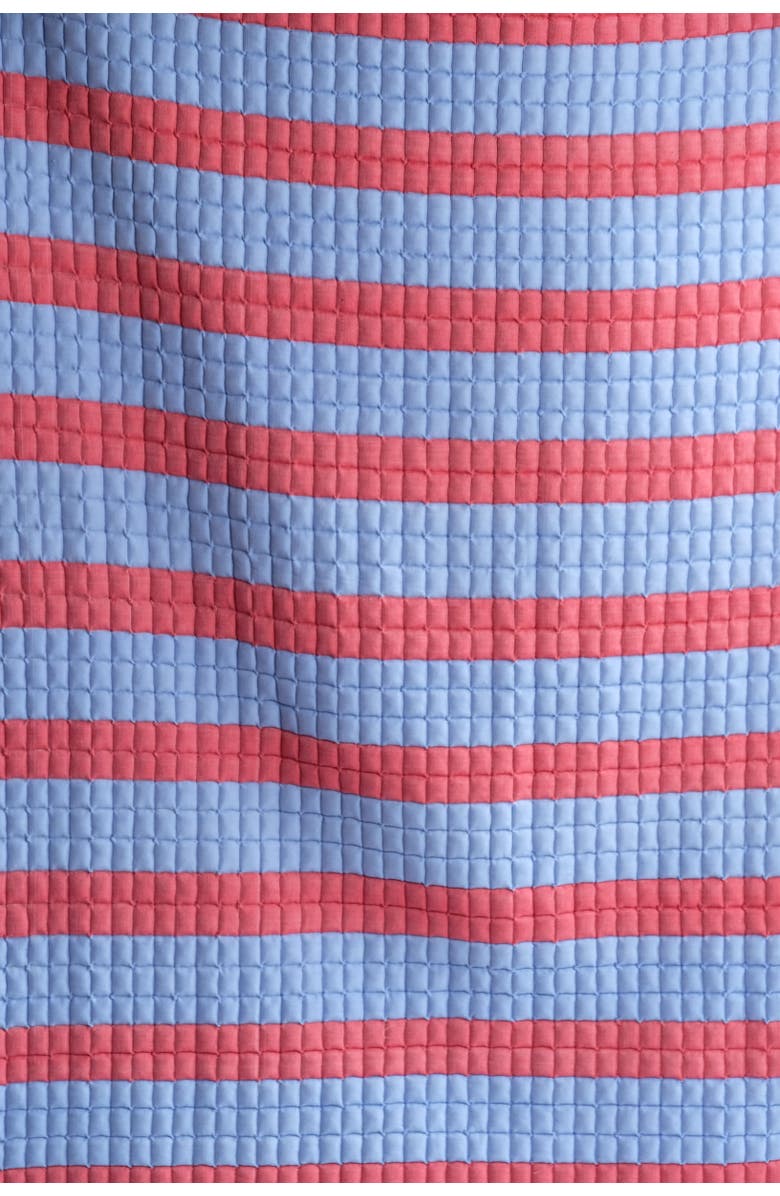 Inner Child Cherry Red + Blue Sujani Quilt, Alternate, color, Throw - 52 X 70