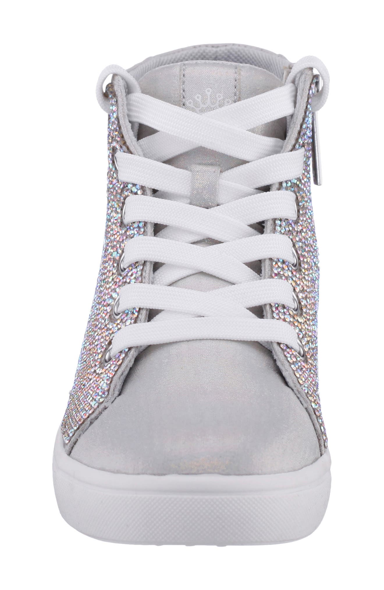 Kids' Kula High Top Sneaker, Alternate, color, SILVER SHIMMER STONES