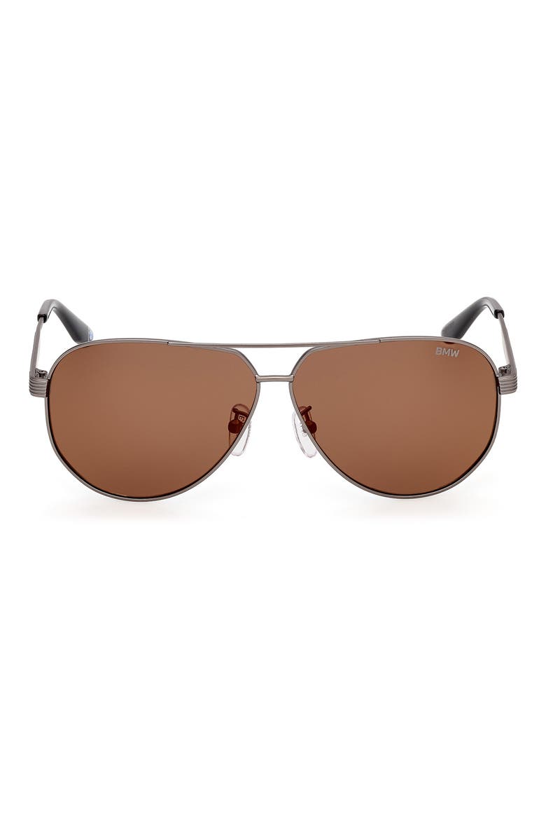 60mm Pilot Sunglasses, Main, color, SHINY PALLADIUM / ROVIEX