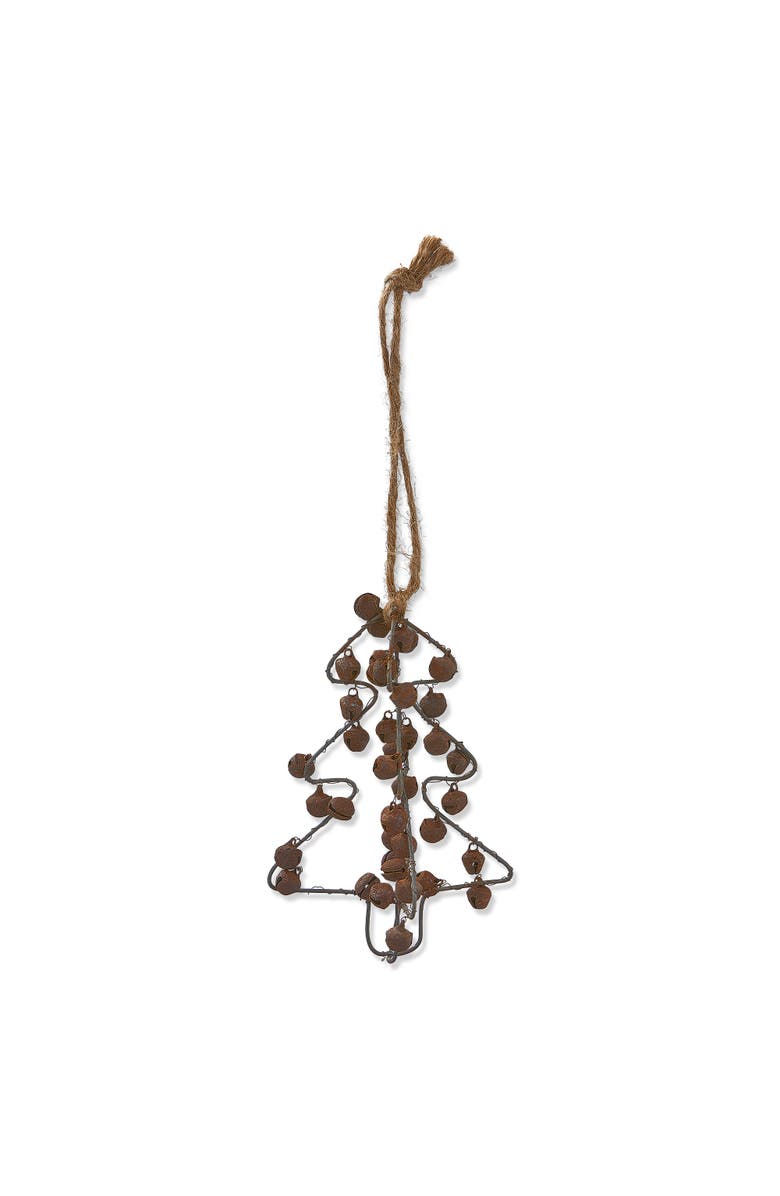 tag Brown Iron Bell Tree Ornament for Christmas Decor Dust Clean, Main, color, Brown