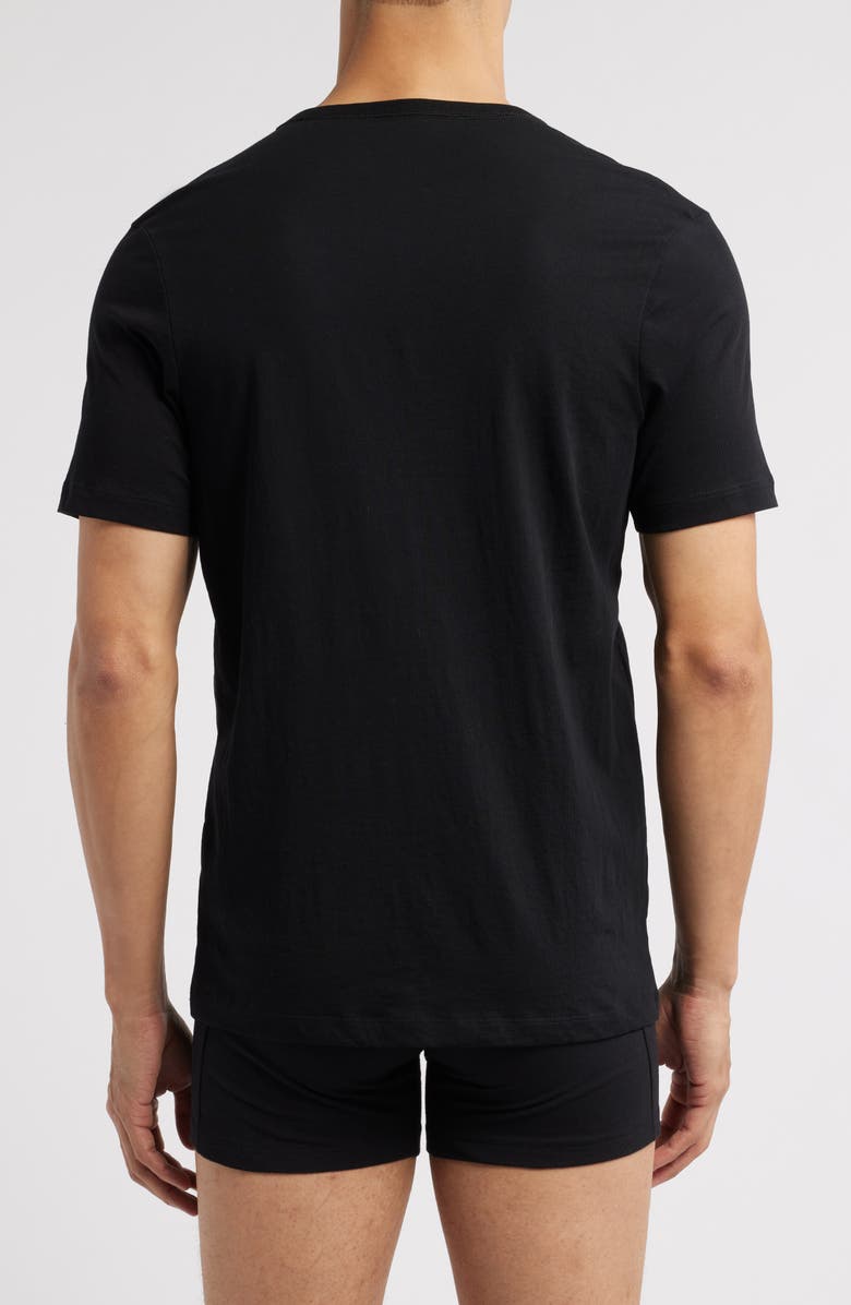 BOSS Men's 3-Packs Cotton Crewneck T-Shirts, Alternate, color, Black