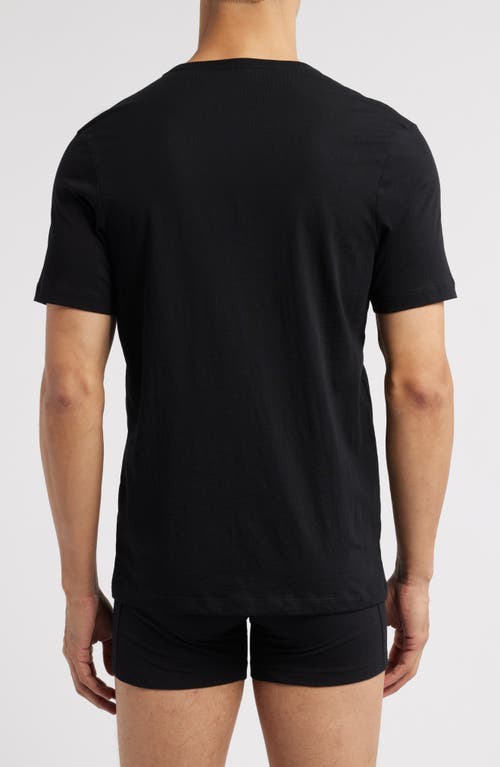Hugo Boss Mens Black Logo-print Short-sleeve Cotton T-shirt In Black