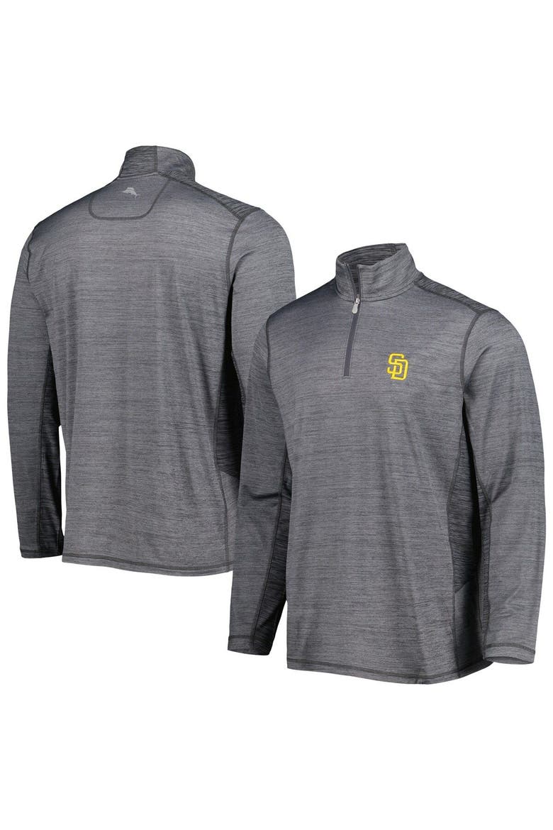 Men's Tommy Bahama Gray San Diego Padres Delray IslandZone Half-Zip Top, Main, color, Gray