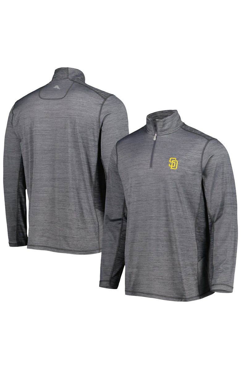 Tommy Bahama Men's Tommy Bahama Gray San Diego Padres Delray IslandZone Half-Zip Top, Main, color, Gray
