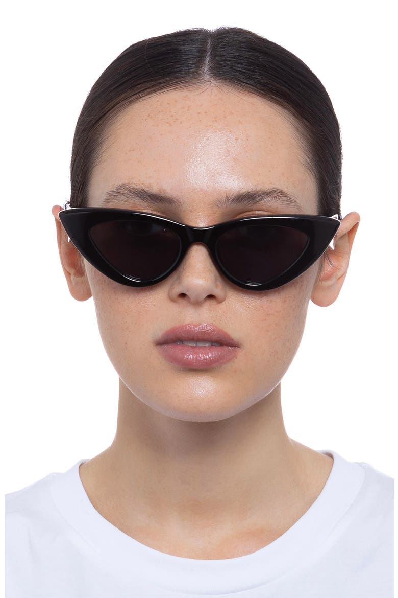 Hypnosis 50mm Cat Eye Sunglasses, Alternate, color, BLACK