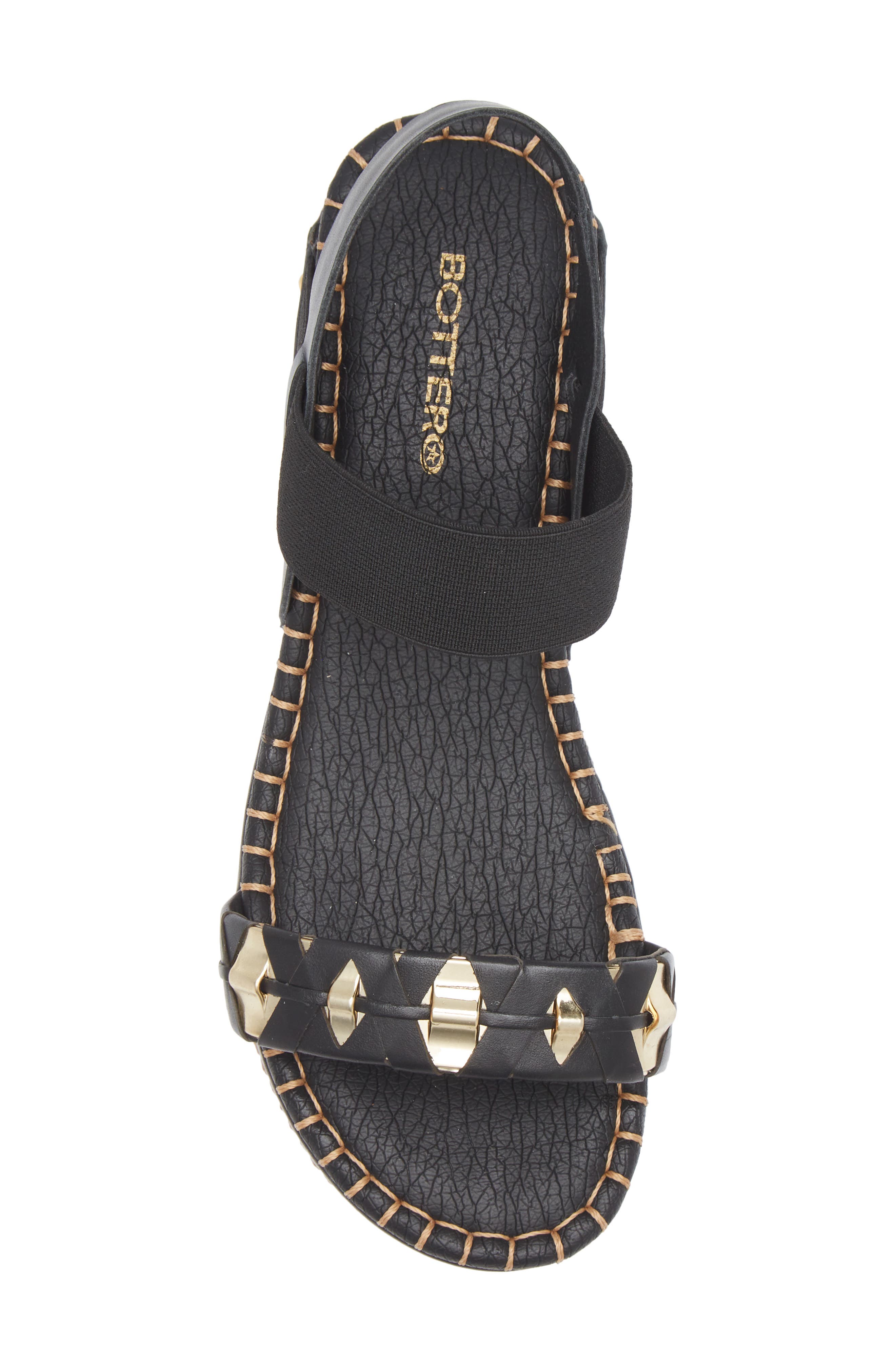 Bottero Melinda Slingback Platform Wedge Sandal, Alternate, color, Preto