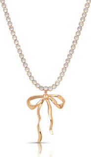Ettika Bow Organica Pendant Tennis Necklace