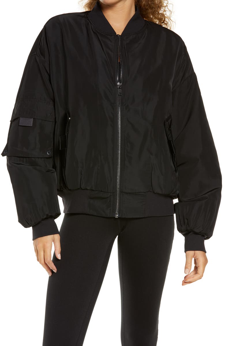 Alo It Girl Bomber Jacket, Alternate, color, 