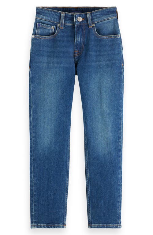 Scotch & Soda Big Boys 5 Pocket Loose Tapered Fit Jean In Blue