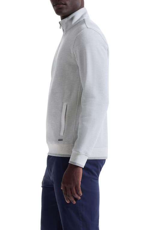 Bugatchi Heathered Quarter Zip Pullover In Gray