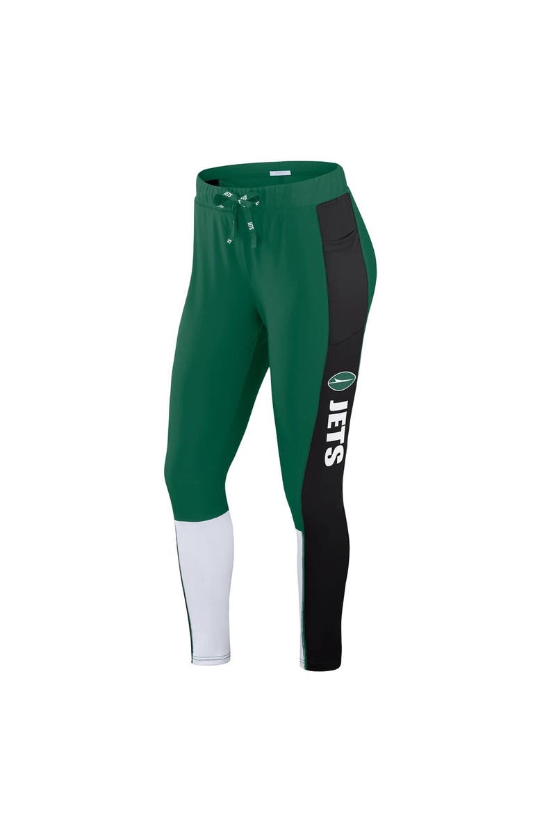 WEAR by Erin Andrews Women's WEAR by Erin Andrews Green/Black New York Jets Color-Block Leggings, Alternate, color, Green
