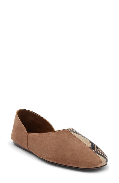 Jane Snakeskin Embossed Ballet Flat (Women)