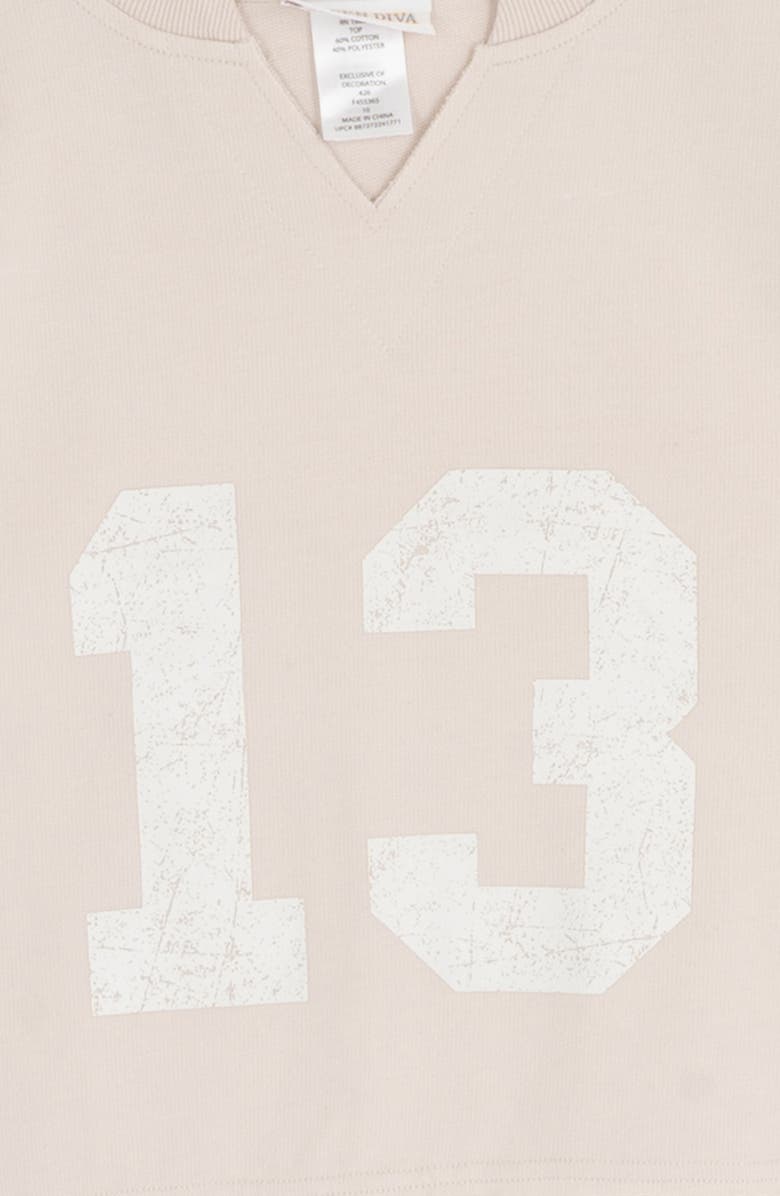 Tween Diva Kids' Graphic Sweatshirt & Camo Pants, Alternate, color, Sage