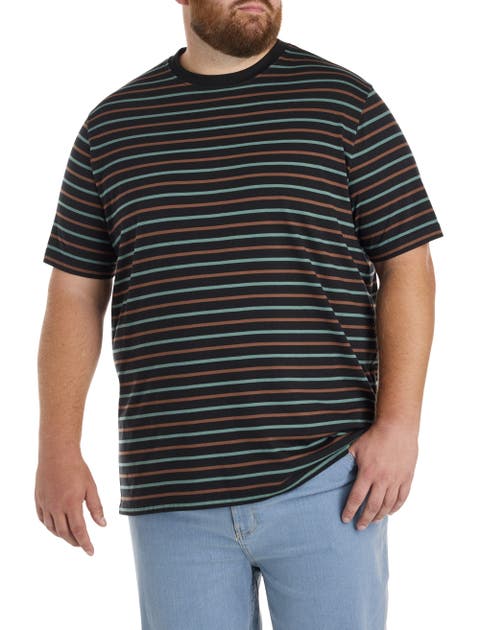 Big & Tall Moisture-Wicking Striped T-Shirt V2