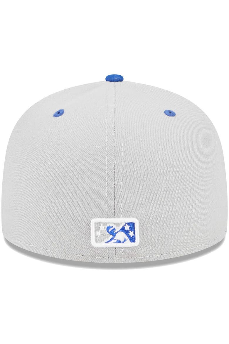 Men's New Era Gray Omaha Storm Chasers Theme Nights Omaha Rockets  59FIFTY Fitted Hat, Alternate, color, Gray
