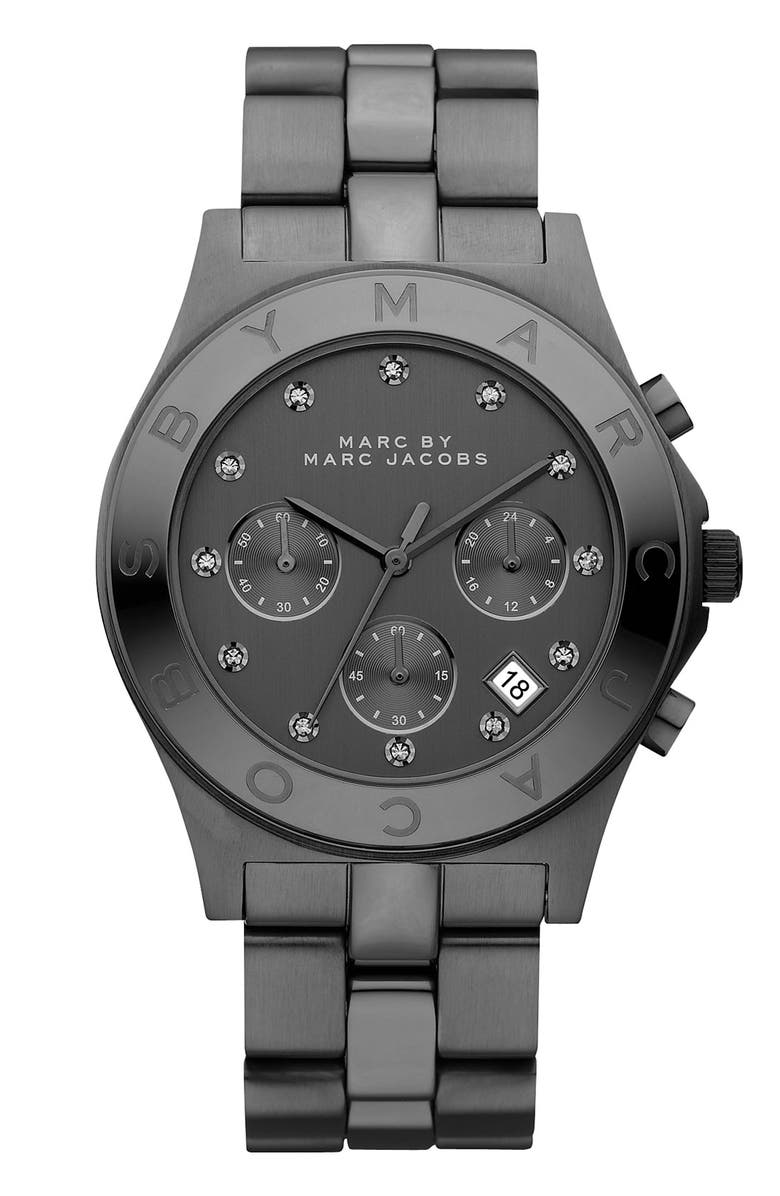 Marc Jacobs 'Blade' Crystal Index Watch, 40mm, Main, color,