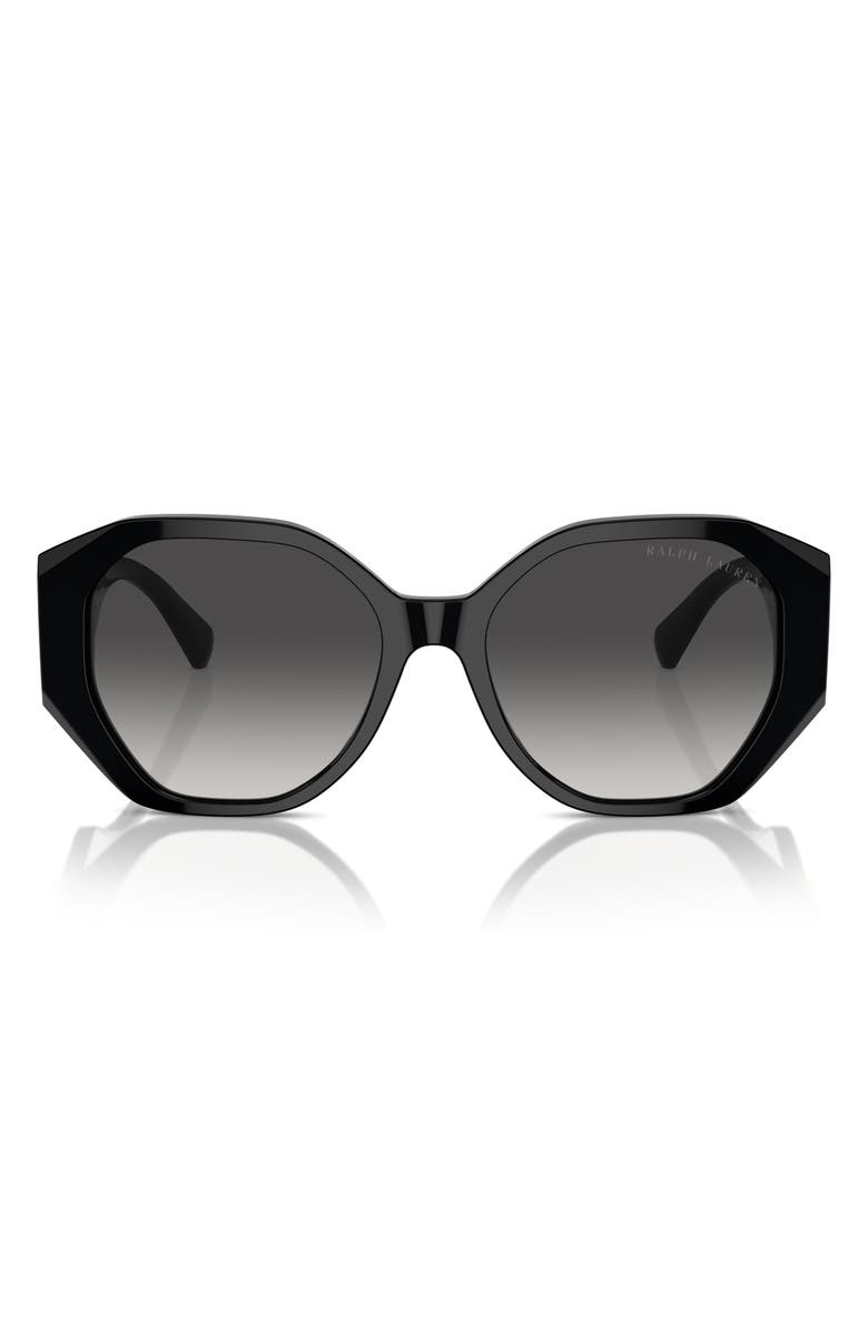 Ralph Lauren 54mm Juliette Gradient Butterfly Sunglasses, Main, color, Black / Grey Gradient