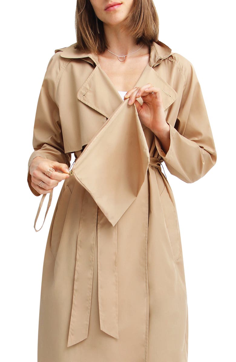 Belle & Bloom BELLE AND BLOOM Rain On Me Packable Trench Coat, Alternate, color,