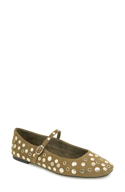 Jasper Stud Mary Jane Flat (Women)